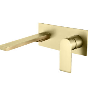 Стенен смесител за мивка Alpha One Brushed Gold - Aquagrif 01ALC170OC