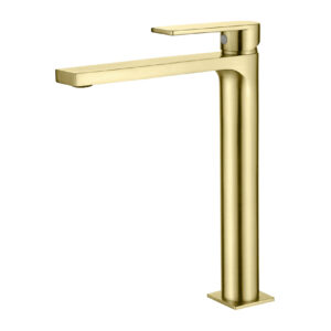 Висок смесител за умивалник Alpha 01ALP120OC Brushed Gold
